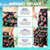 imageMens Swim Trunks Quick Dry Board Shorts with Mesh Lining Breathable Fit Hawaii Beach Shorts Swimwear Bathing SuitsBlack Flamingo