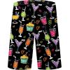 imageMens Swim Trunks Quick Dry Board Shorts with Mesh Lining Breathable Fit Hawaii Beach Shorts Swimwear Bathing SuitsBlack Skull Juice