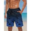 imageMens Swim Trunks Quick Dry Board Shorts with Mesh Lining Breathable Fit Hawaii Beach Shorts Swimwear Bathing SuitsBlue Gradient19