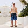 imageMens Swim Trunks Quick Dry Board Shorts with Mesh Lining Breathable Fit Hawaii Beach Shorts Swimwear Bathing SuitsBlue Gradient19