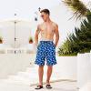 imageMens Swim Trunks Quick Dry Board Shorts with Mesh Lining Breathable Fit Hawaii Beach Shorts Swimwear Bathing SuitsBlue Shark