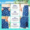 imageMens Swim Trunks Quick Dry Board Shorts with Mesh Lining Breathable Fit Hawaii Beach Shorts Swimwear Bathing SuitsBlue Shark