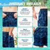 imageMens Swim Trunks Quick Dry Board Shorts with Mesh Lining Breathable Fit Hawaii Beach Shorts Swimwear Bathing SuitsBlue Tropical Leaf