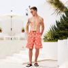 imageMens Swim Trunks Quick Dry Board Shorts with Mesh Lining Breathable Fit Hawaii Beach Shorts Swimwear Bathing SuitsCoral Red Banana
