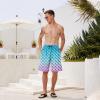 imageMens Swim Trunks Quick Dry Board Shorts with Mesh Lining Breathable Fit Hawaii Beach Shorts Swimwear Bathing SuitsGradient Palm Tree