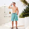 imageMens Swim Trunks Quick Dry Board Shorts with Mesh Lining Breathable Fit Hawaii Beach Shorts Swimwear Bathing SuitsGreen Palm