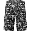 imageMens Swim Trunks Quick Dry Board Shorts with Mesh Lining Breathable Fit Hawaii Beach Shorts Swimwear Bathing SuitsHawaiian Black Skull