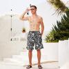 imageMens Swim Trunks Quick Dry Board Shorts with Mesh Lining Breathable Fit Hawaii Beach Shorts Swimwear Bathing SuitsHawaiian Black Skull