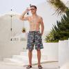imageMens Swim Trunks Quick Dry Board Shorts with Mesh Lining Breathable Fit Hawaii Beach Shorts Swimwear Bathing SuitsMulticolour Palm