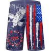 imageMens Swim Trunks Quick Dry Board Shorts with Mesh Lining Breathable Fit Hawaii Beach Shorts Swimwear Bathing SuitsNavy Flag 1776