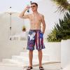 imageMens Swim Trunks Quick Dry Board Shorts with Mesh Lining Breathable Fit Hawaii Beach Shorts Swimwear Bathing SuitsNavy Flag 1776