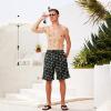 imageMens Swim Trunks Quick Dry Board Shorts with Mesh Lining Breathable Fit Hawaii Beach Shorts Swimwear Bathing SuitsNeon Dinosaur