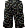 imageMens Swim Trunks Quick Dry Board Shorts with Mesh Lining Breathable Fit Hawaii Beach Shorts Swimwear Bathing SuitsNeon Dinosaur