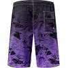 imageMens Swim Trunks Quick Dry Board Shorts with Mesh Lining Breathable Fit Hawaii Beach Shorts Swimwear Bathing SuitsPurple Leaves