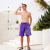 imageMens Swim Trunks Quick Dry Board Shorts with Mesh Lining Breathable Fit Hawaii Beach Shorts Swimwear Bathing SuitsPurple Usa Flag