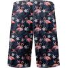 imageMens Swim Trunks Quick Dry Board Shorts with Mesh Lining Breathable Fit Hawaii Beach Shorts Swimwear Bathing SuitsTropical Leaf Flamingo
