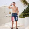 imageMens Swim Trunks Quick Dry Board Shorts with Mesh Lining Breathable Fit Hawaii Beach Shorts Swimwear Bathing SuitsUsa Flag3