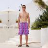 imageMens Swim Trunks Quick Dry Board Shorts with Mesh Lining Breathable Surf Beach Shorts Swimwear Bathing SuitsBlue Purple Bra