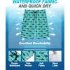 imageMens Swim Trunks Quick Dry Board Shorts with Mesh Lining Breathable Surf Beach Shorts Swimwear Bathing SuitsGreen Shark14