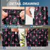 imageMens Swim Trunks Quick Dry Board Shorts with Mesh Lining Breathable Surf Beach Shorts Swimwear Bathing SuitsLeaf Flamingo
