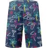 imageMens Swim Trunks Quick Dry Board Shorts with Mesh Lining Breathable Surf Beach Shorts Swimwear Bathing SuitsNeon Flamingo Palm