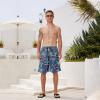 imageMens Swim Trunks Quick Dry Board Shorts with Mesh Lining Breathable Surf Beach Shorts Swimwear Bathing SuitsNeon Flamingo Palm