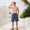 imageMens Swim Trunks Quick Dry Board Shorts with Mesh Lining Breathable Surf Beach Shorts Swimwear Bathing SuitsNeon Skull Palm