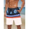 imageMens Swim Trunks Quick Dry Board Shorts with Mesh Lining Breathable Surf Beach Shorts Swimwear Bathing SuitsOcean Style10