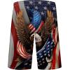 imageMens Swim Trunks Quick Dry Board Shorts with Mesh Lining Breathable Surf Beach Shorts Swimwear Bathing SuitsPatriotic Eagle Flag