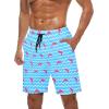 imageMens Swim Trunks Quick Dry Board Shorts with Mesh Lining Breathable Surf Beach Shorts Swimwear Bathing SuitsRipple Shark16