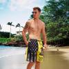 imageMens Swim Trunks Quick Dry Board Shorts with Mesh Lining Breathable Surf Beach Shorts Swimwear Bathing SuitsWhite