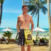 imageMens Swim Trunks Quick Dry Board Shorts with Mesh Lining Breathable Surf Beach Shorts Swimwear Bathing SuitsWhite