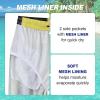 imageMens Swim Trunks Quick Dry Board Shorts with Mesh Lining Breathable Surf Beach Shorts Swimwear Bathing SuitsWhite
