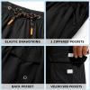 imageMens Swim Trunks Quick Dry Board Shorts with Zipper Pockets Beach Shorts Bathing Suits for Men  No Mesh LinerBlack