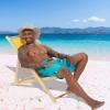 imageMens Swim Trunks Quick Dry Board Shorts with Zipper Pockets Beach Shorts Bathing Suits for Men  No Mesh LinerCyan