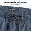 imageMens Swim Trunks Quick Dry Board Shorts with Zipper Pockets Beach Shorts Bathing Suits for Men  No Mesh LinerDark Grey