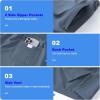 imageMens Swim Trunks Quick Dry Board Shorts with Zipper Pockets Beach Shorts Bathing Suits for Men  No Mesh LinerDark Grey