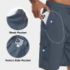 imageMens Swim Trunks Quick Dry Board Shorts with Zipper Pockets Beach Shorts Bathing Suits for Men  No Mesh LinerDark Grey