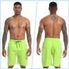 imageMens Swim Trunks Quick Dry Board Shorts with Zipper Pockets Beach Shorts Bathing Suits for Men  No Mesh LinerGrass Green
