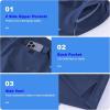 imageMens Swim Trunks Quick Dry Board Shorts with Zipper Pockets Beach Shorts Bathing Suits for Men  No Mesh LinerGrey Blue