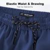imageMens Swim Trunks Quick Dry Board Shorts with Zipper Pockets Beach Shorts Bathing Suits for Men  No Mesh LinerGrey Blue