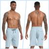imageMens Swim Trunks Quick Dry Board Shorts with Zipper Pockets Beach Shorts Bathing Suits for Men  No Mesh LinerHaze Blue