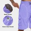 imageMens Swim Trunks Quick Dry Board Shorts with Zipper Pockets Beach Shorts Bathing Suits for Men  No Mesh LinerLavender
