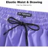 imageMens Swim Trunks Quick Dry Board Shorts with Zipper Pockets Beach Shorts Bathing Suits for Men  No Mesh LinerLavender