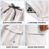 imageMens Swim Trunks Quick Dry Board Shorts with Zipper Pockets Beach Shorts Bathing Suits for Men  No Mesh LinerLight Grey