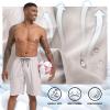 imageMens Swim Trunks Quick Dry Board Shorts with Zipper Pockets Beach Shorts Bathing Suits for Men  No Mesh LinerLight Grey