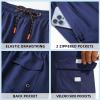 imageMens Swim Trunks Quick Dry Board Shorts with Zipper Pockets Beach Shorts Bathing Suits for Men  No Mesh LinerNavy