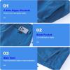 imageMens Swim Trunks Quick Dry Board Shorts with Zipper Pockets Beach Shorts Bathing Suits for Men  No Mesh LinerPeacock Blue