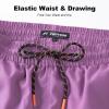 imageMens Swim Trunks Quick Dry Board Shorts with Zipper Pockets Beach Shorts Bathing Suits for Men  No Mesh LinerPurple Potato