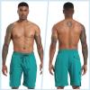 imageMens Swim Trunks Quick Dry Board Shorts with Zipper Pockets Beach Shorts Bathing Suits for Men  No Mesh LinerTurquoise